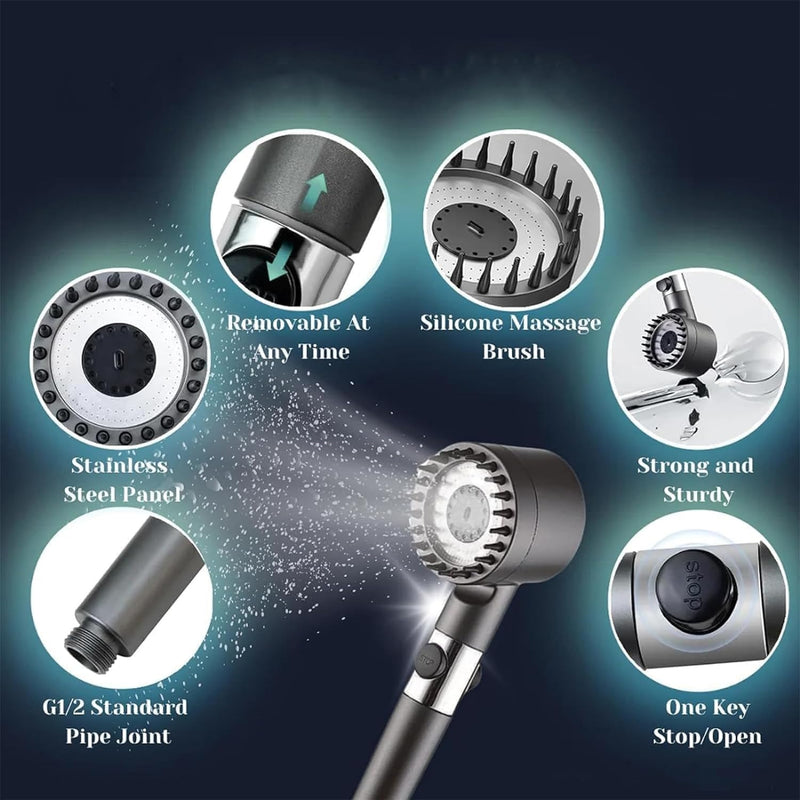 Multifunctional Scalp Massage Shower – Relax & Revive Your Hair Care Routine