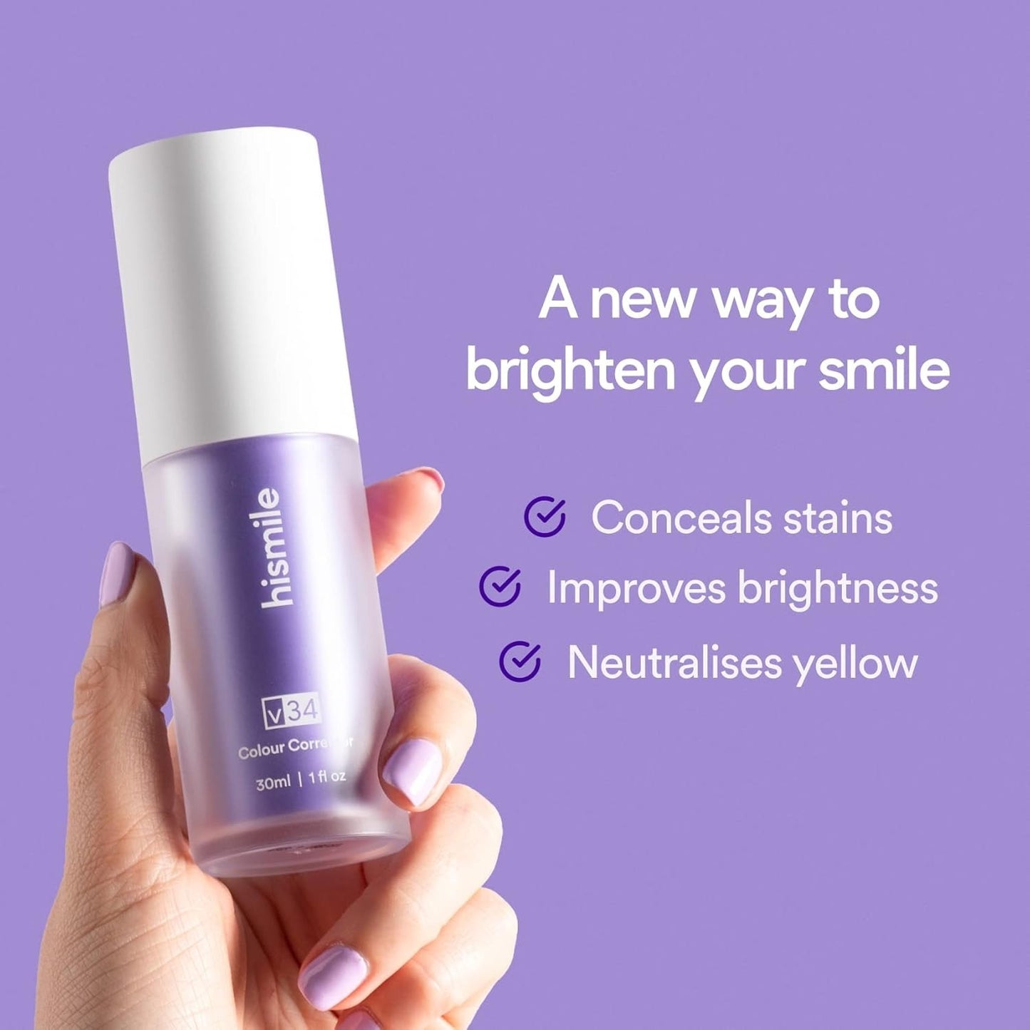 Hismile V34 Colour Corrector – Instantly Brighter, Whiter Smile