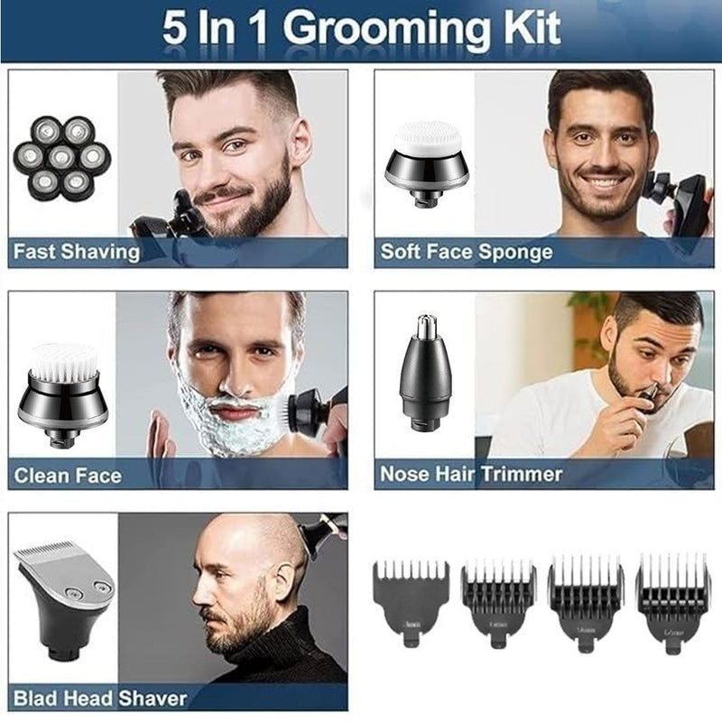 5-in-1 Electric Razor – Grooming Made Easy!